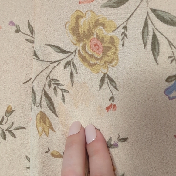 Randi May Collection vintage '90s cream floral short sleeve mini dress 📸 📏 - Picture 6 of 9